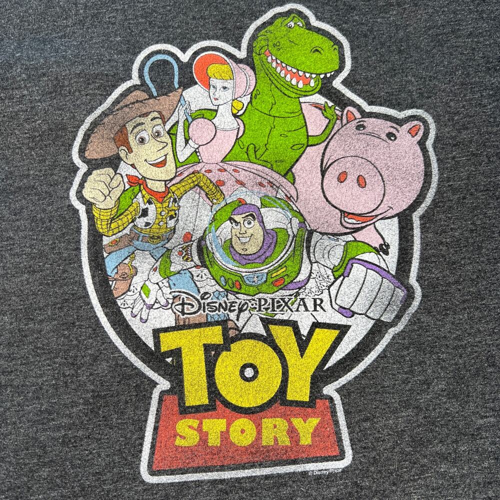 Disney Pixar Toy Story Washed Gray Tee Small